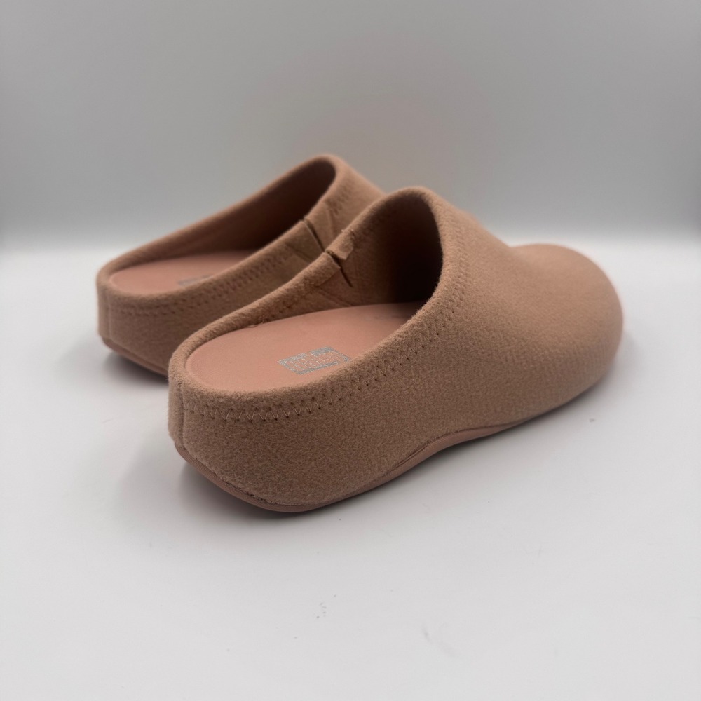 NEW FitFlop Shuv Felt Clogs Beige Slip On Mules Microwobbleboard EH6-137 Mens 7